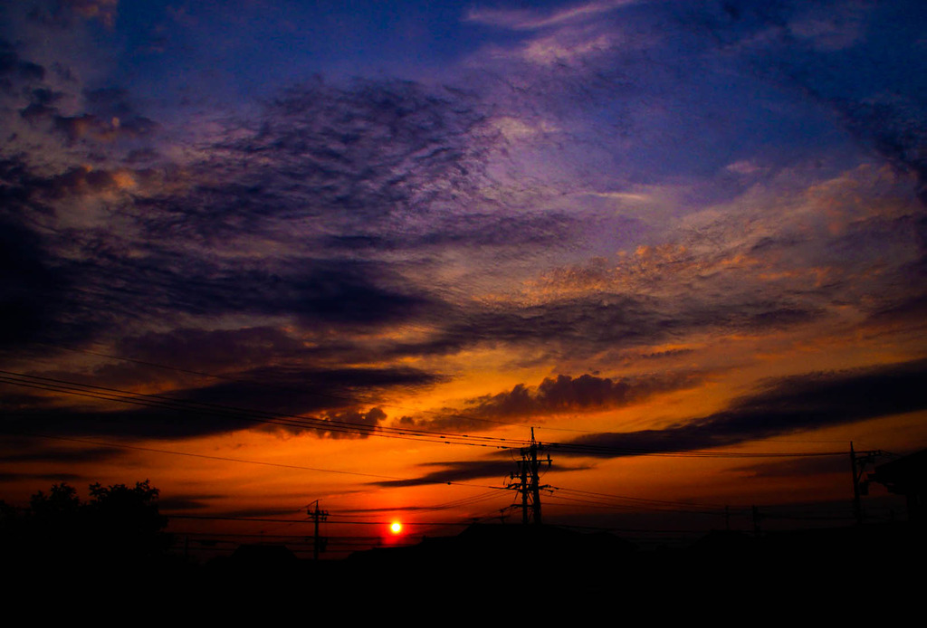 夏の夕焼け