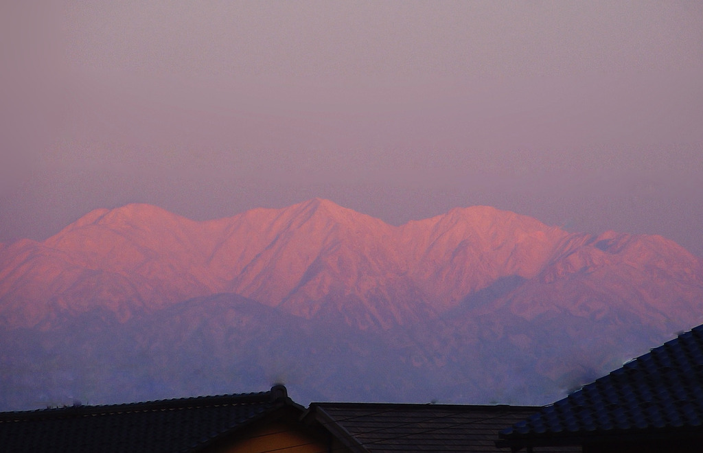 立山連峰の夕暮れ