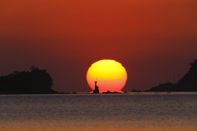 シーズンラストの「だるま夕日」かな・・・？