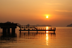笠戸島～はなぐり海水浴場の夕日