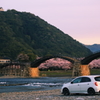 錦帯橋と桜とnismo