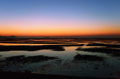 日の出前の岐波海岸