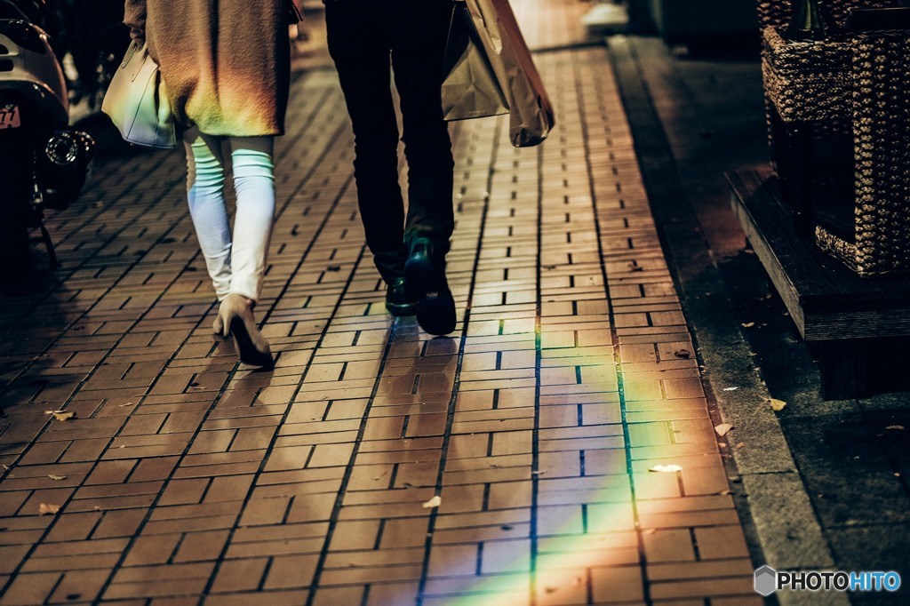 Rainbow sidewalk