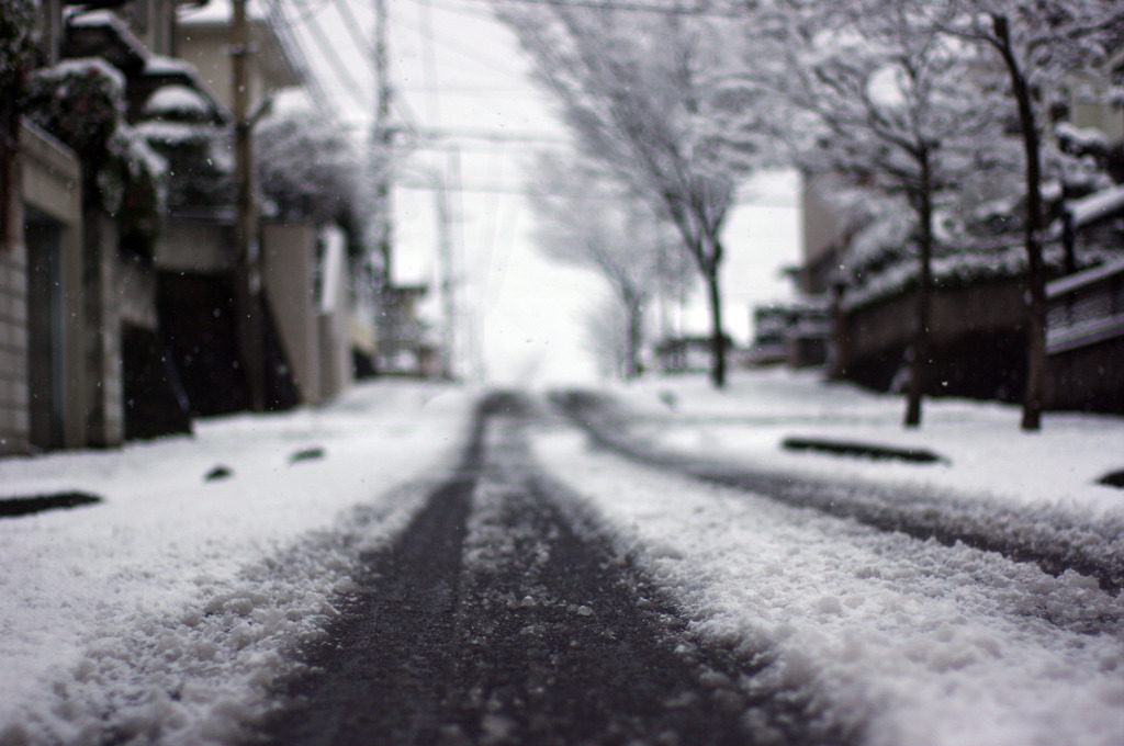 4年ぶりの雪道