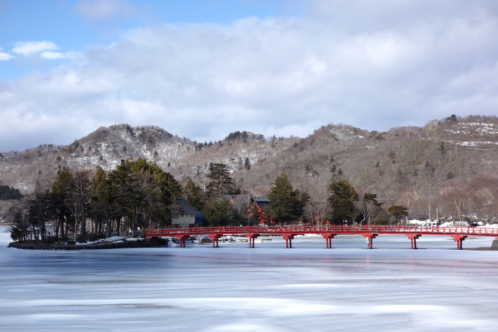 赤城山　大沼冬景色　2