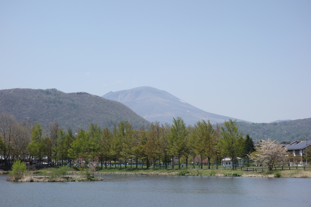浅間山　矢ケ崎公園から