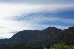 妙義山に秋の雲