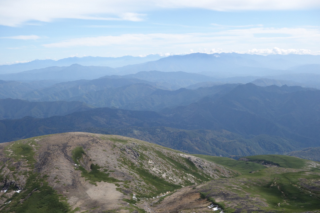乗鞍　剣ヶ峰山頂から望む