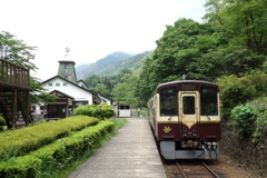 間藤駅にて　わたらせ渓谷鉄道