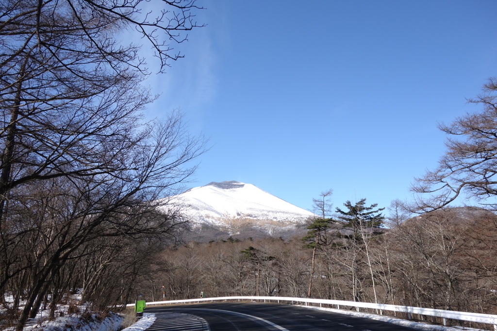 雪の景色　浅間山