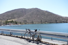 赤城山　大沼は今　愛車