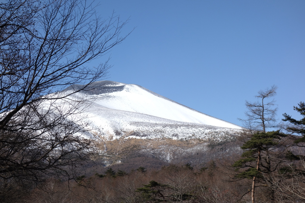 雪の景色　浅間山
