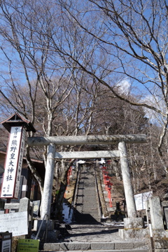 軽井沢　熊野神社にて