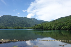 日光ライド　湯ノ湖にて