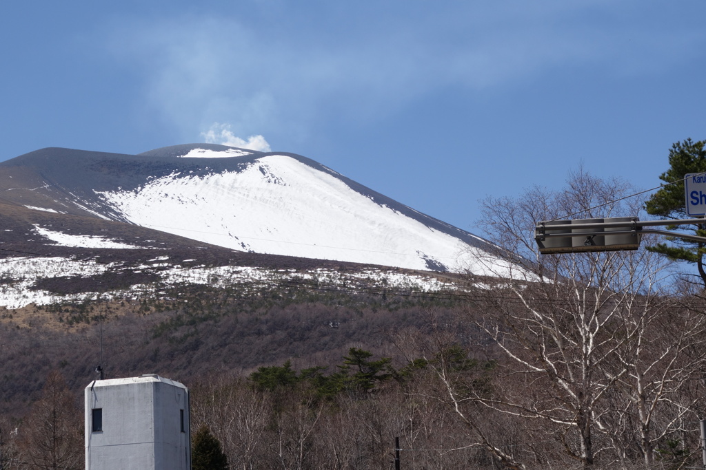 軽井沢ライド　浅間山　峰の茶屋にて