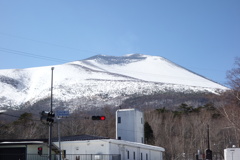 浅間山は今　峰の茶屋にて