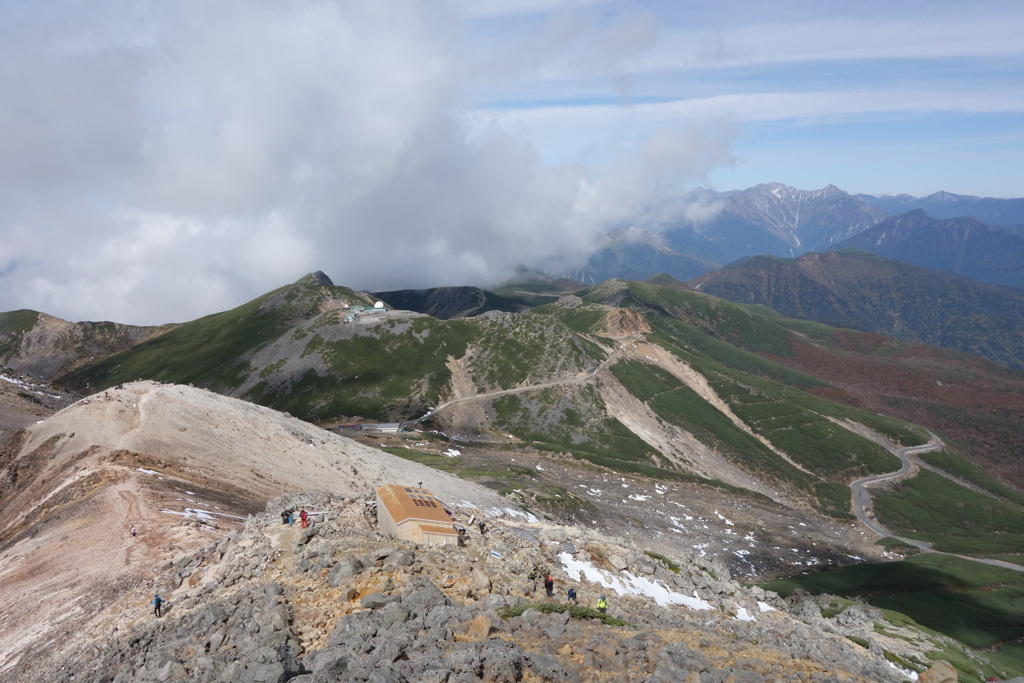 剣ヶ峰山頂から望む