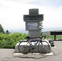 日本国道最高地点（2172m）　渋峠ライド