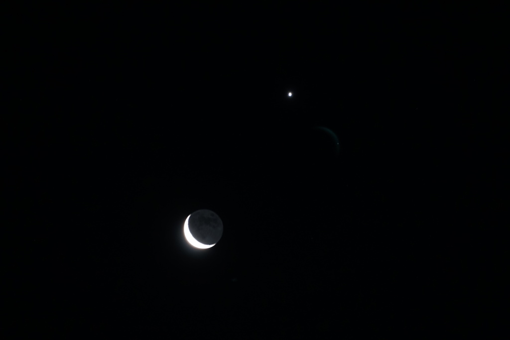 月と金星