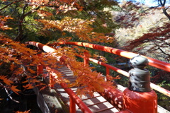 伊香保の紅葉　河鹿橋にて　2