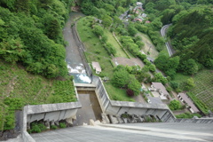 四万川ダムにて　見下ろす