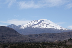 浅間山は今　写生地からの眺め