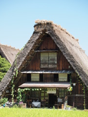 合掌造りのカフェ