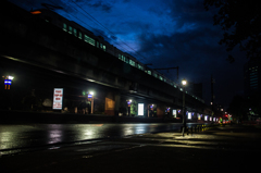 早朝のマニラの電車。