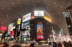  札幌夜スナップ　#13　　吹雪の予感・・・