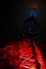 雨の東京タワー