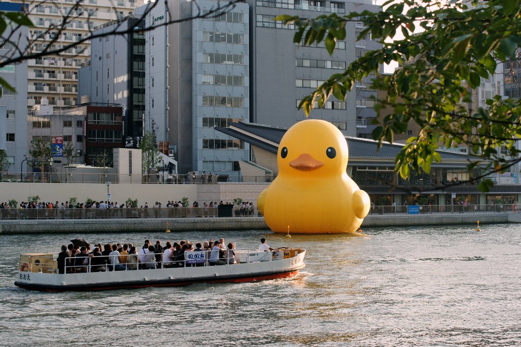 対岸から