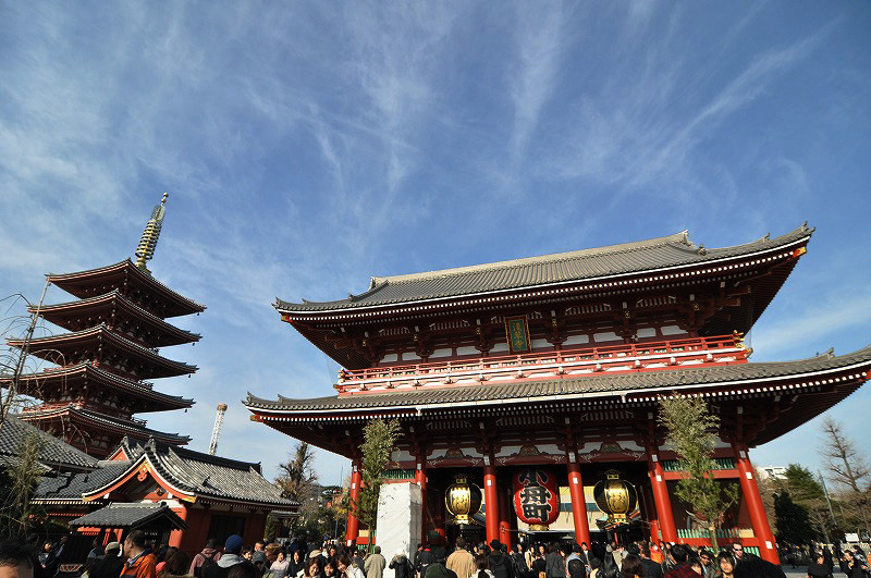 青空と浅草寺