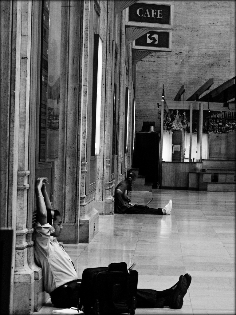 waiting fo the train