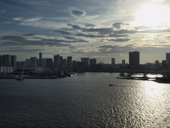 東京湾の夕焼け