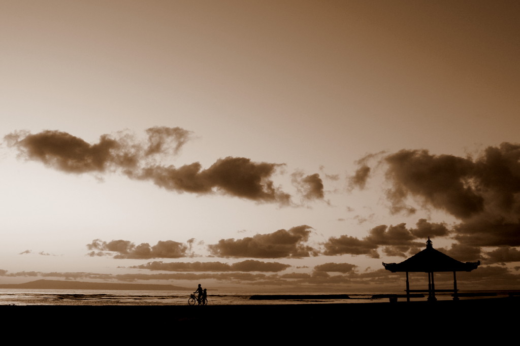 Daybreak and bicycle