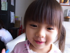 娘の微笑み