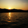 広沢の池の夕暮れ