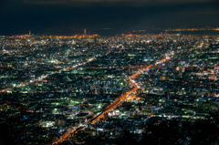 生駒山からの大阪夜景２