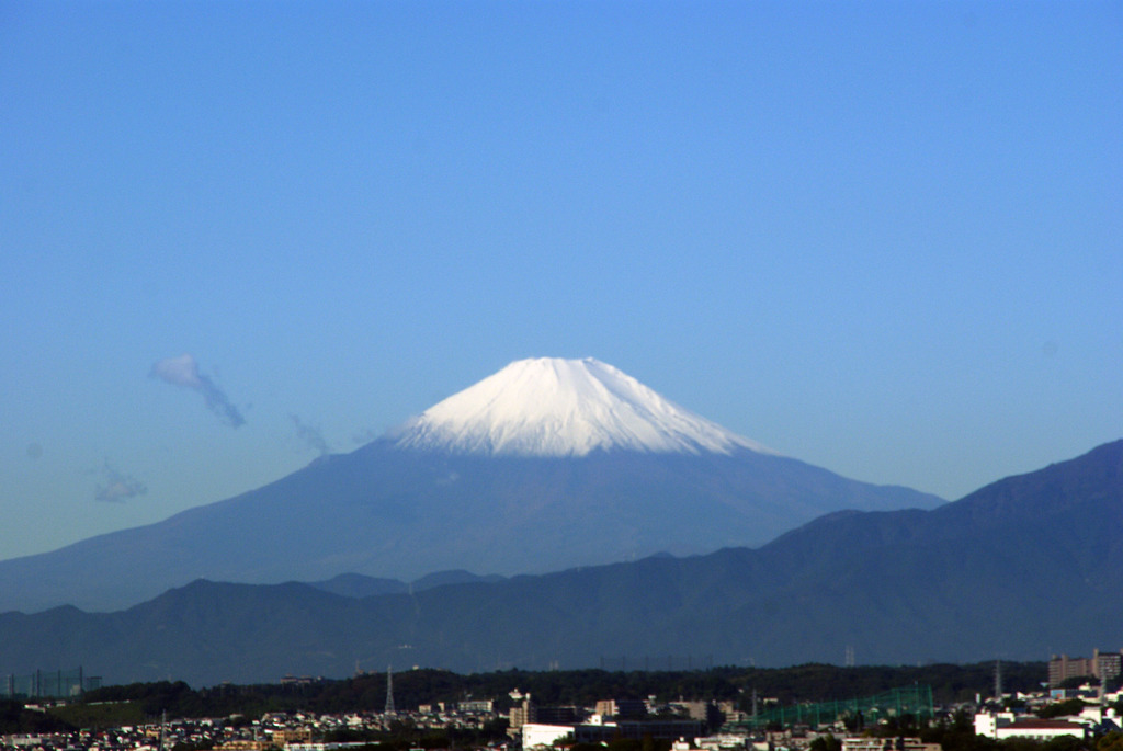 横浜から見える富士