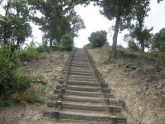 山頂への階段