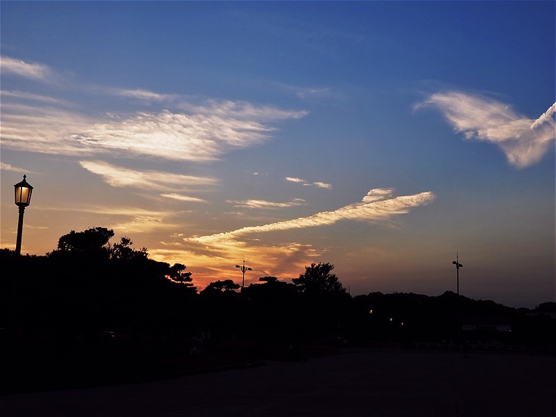 秋空（皇居上空）