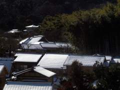 雪の念仏寺辺り（鳥居本）