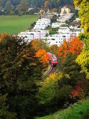紅葉を行くドイツバーン(シャウハウゼン)