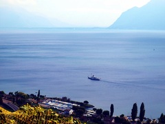 レマン湖を行く定期湖船