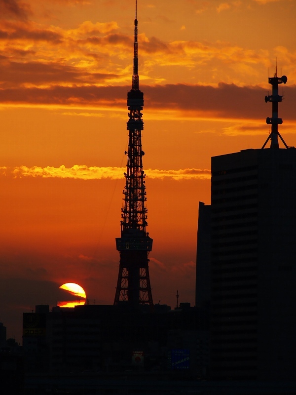 落日の東京タワー