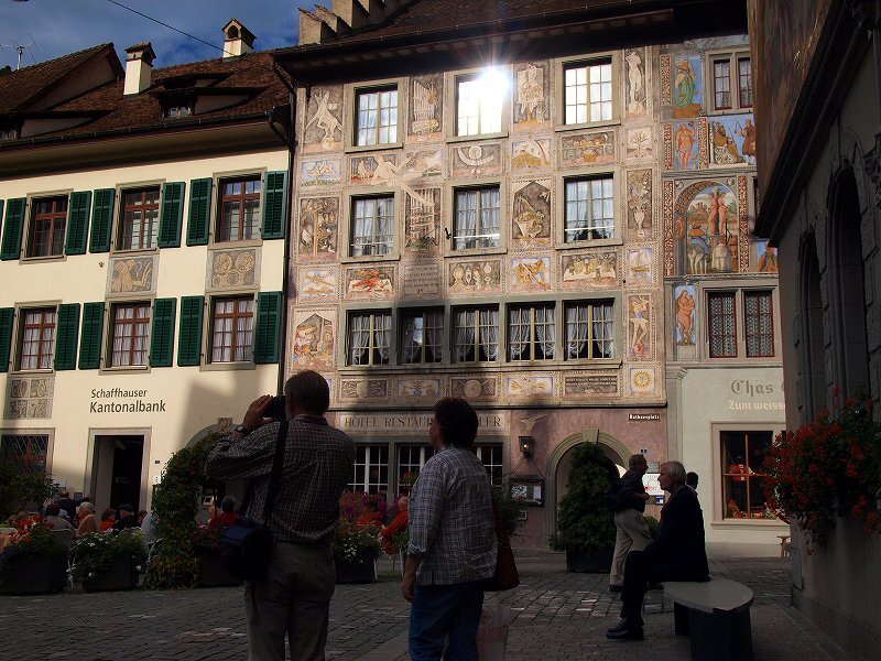 ホテルアドラーのフレスコ画(シュタインアムライン旧市街)