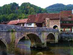サンジャン門の外、ドぅー川に架かる橋(サンチュルサンヌ村)