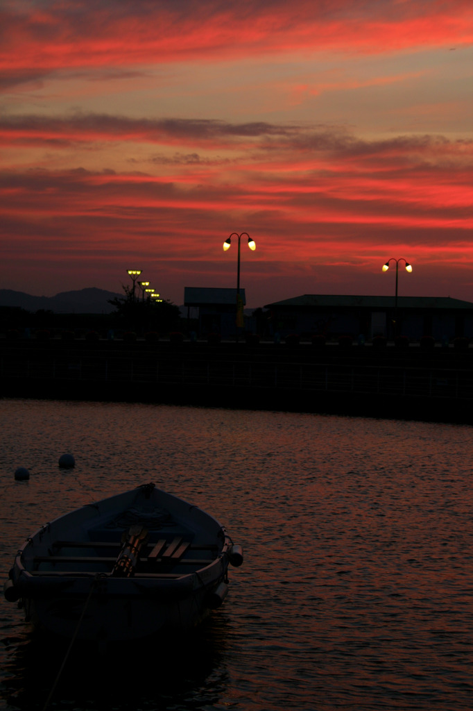 新湊の夕暮れ