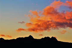 榛名山とあかね雲１