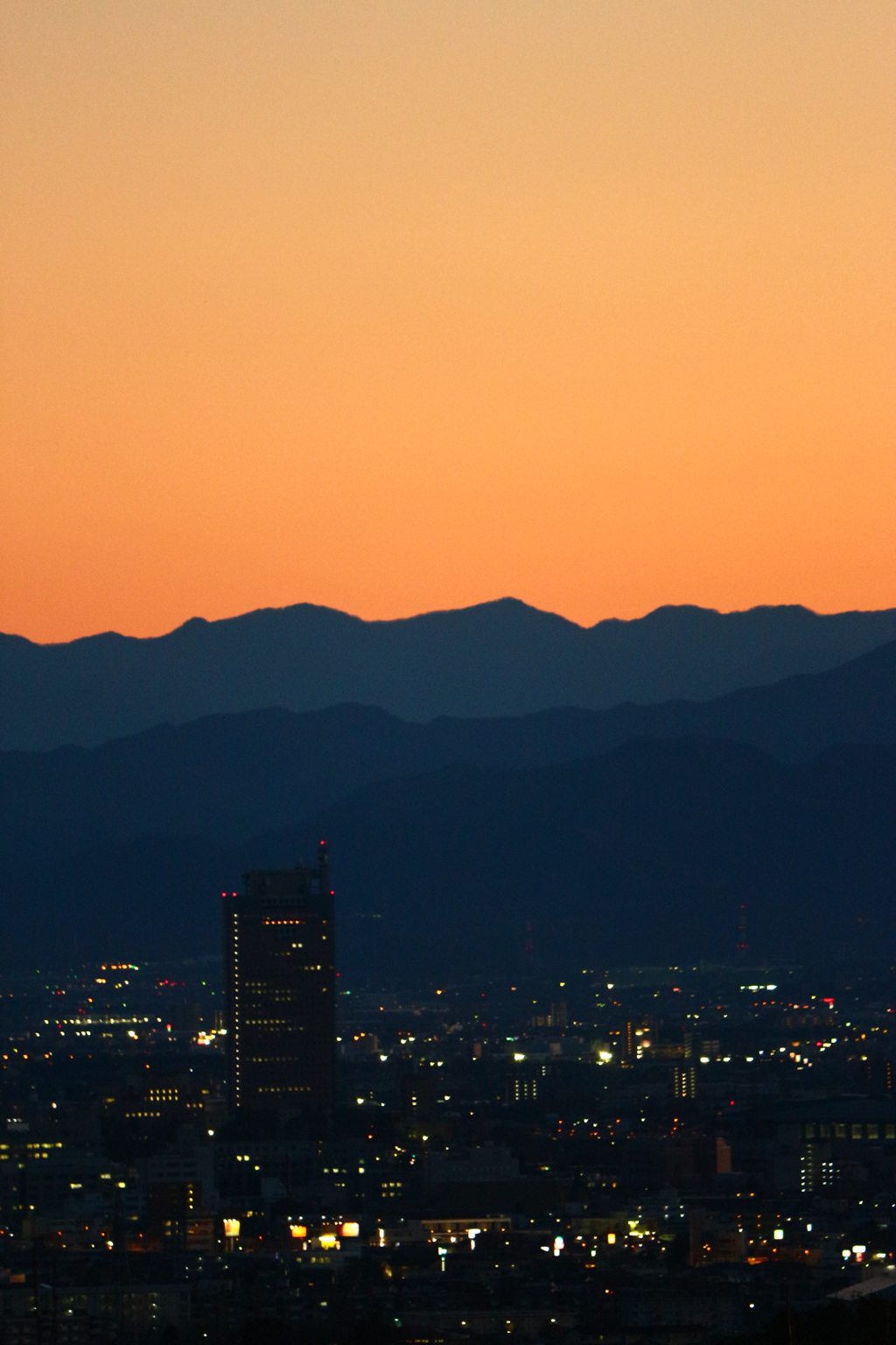 夕景。